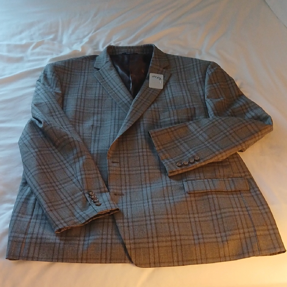 Ralph Lauren Men's Plaid Blazer - Brown and Gray